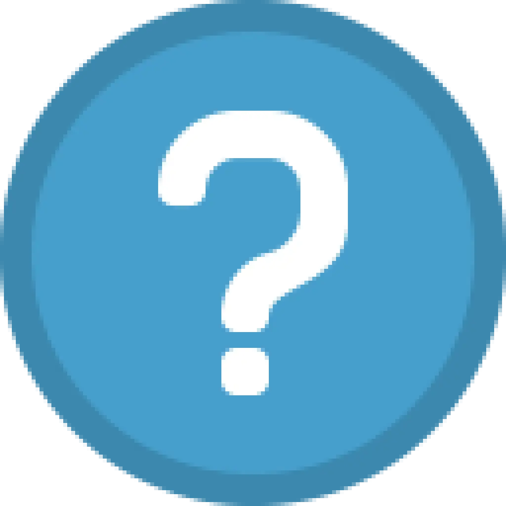 Dark Blue Question Mark in a Circle