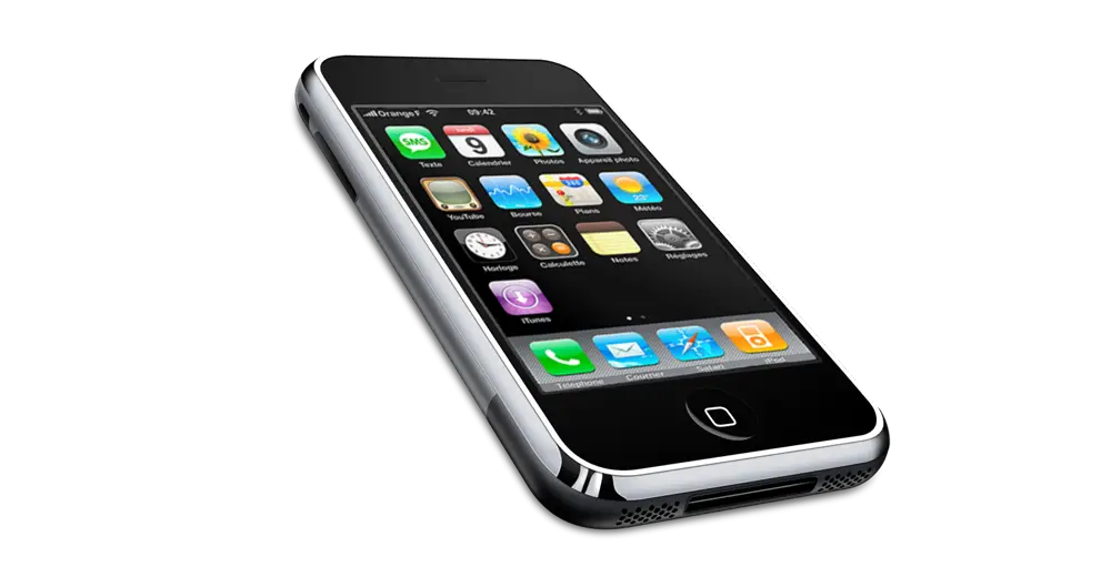 Black Smartphone with Touchscreen Interface