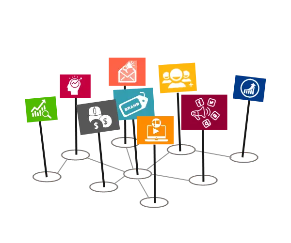 Colorful Business and Marketing Signs