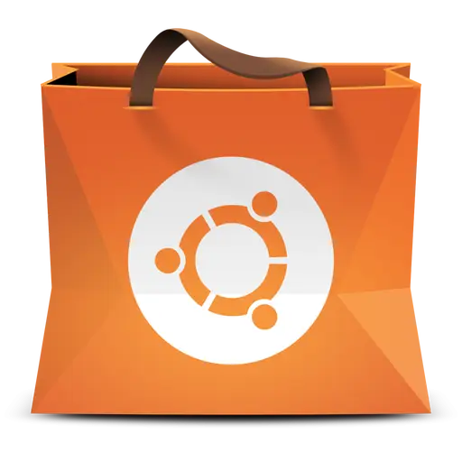 Orange Shopping Bag with Ubuntu Logo