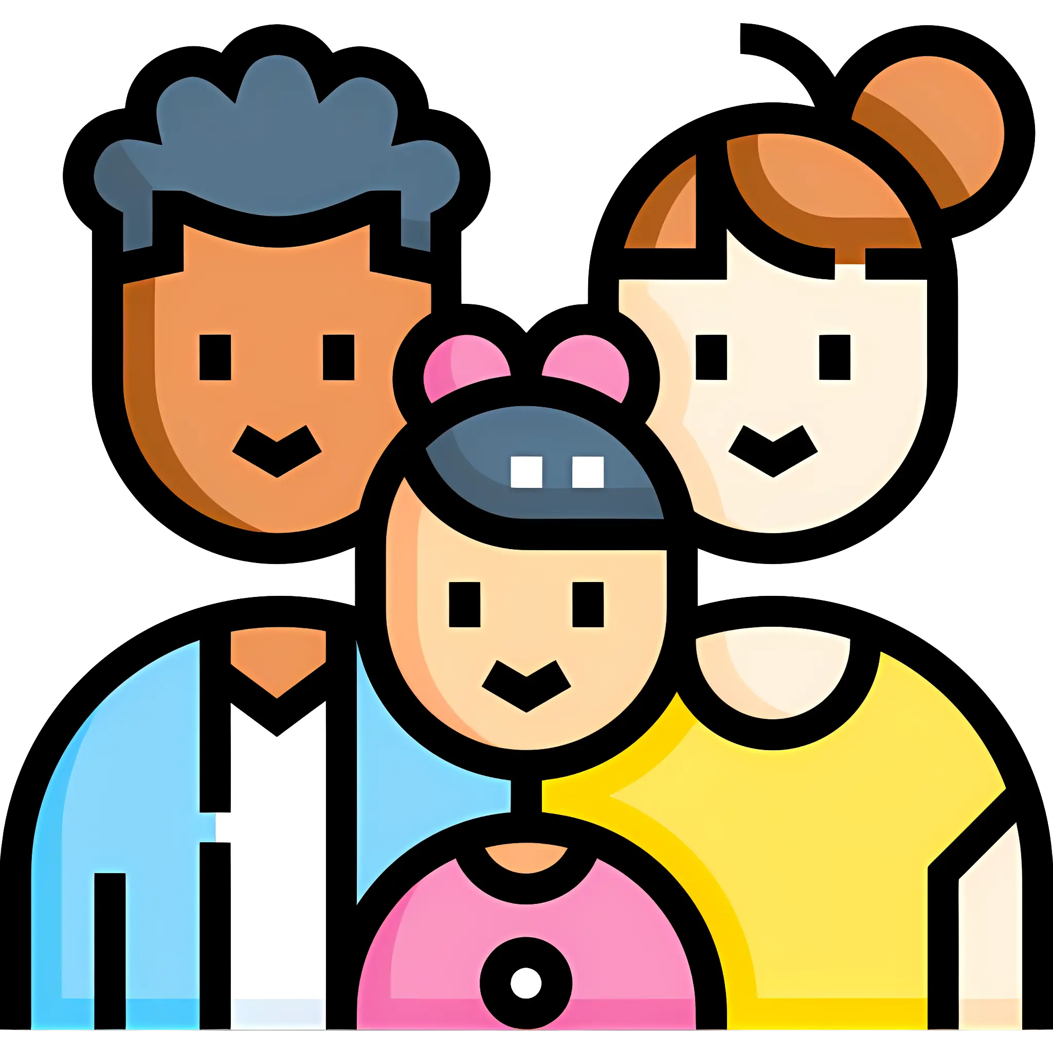 Happy Family Cartoon