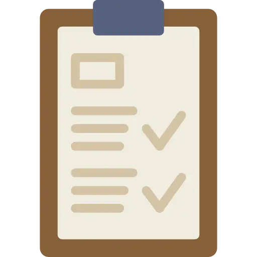 Brown Clipboard with a Checklist Design