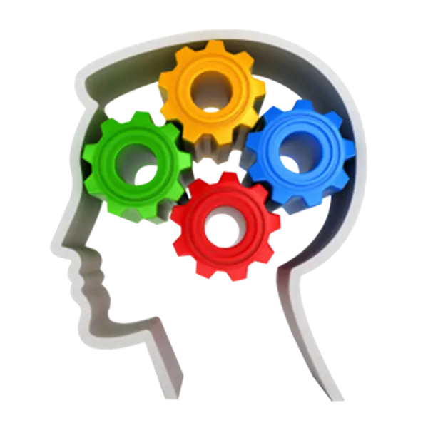 Gears Inside a Head Concept Illustration