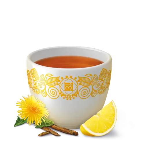 Tea Cup with Lemon and Herbs