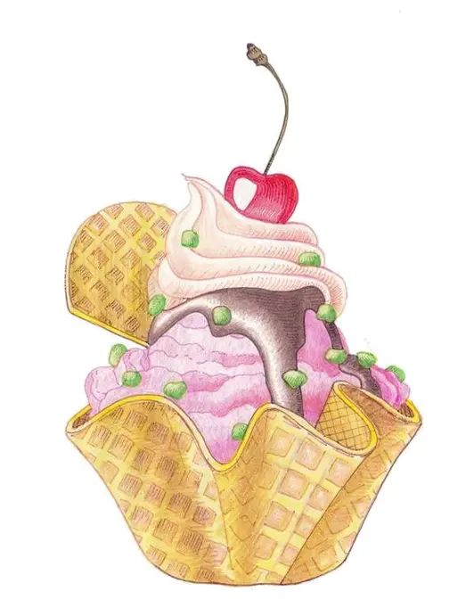 Delicious Ice Cream in Waffle Cone