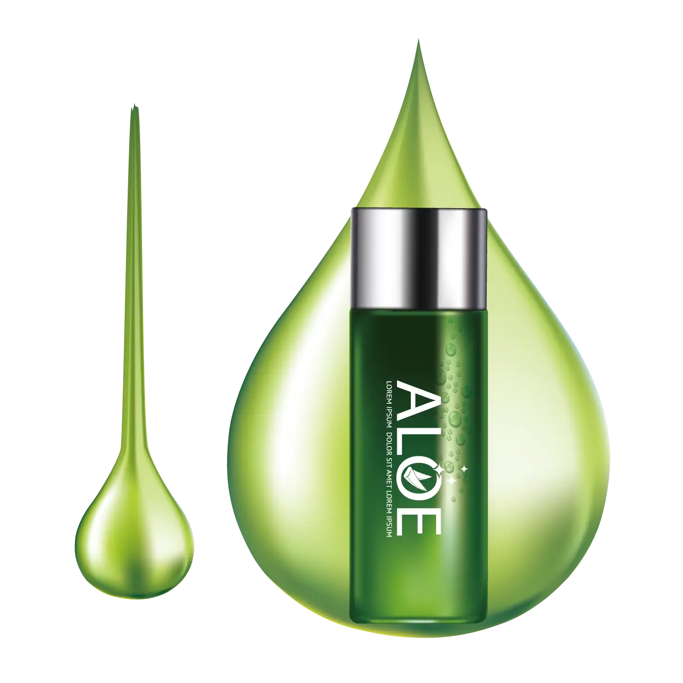Aloe Bottle with Drop for Skincare