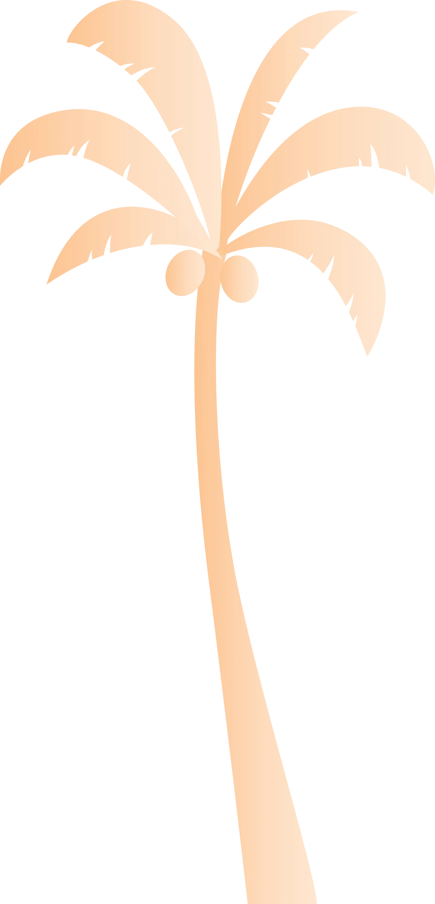 Beige Palm Tree Illustration