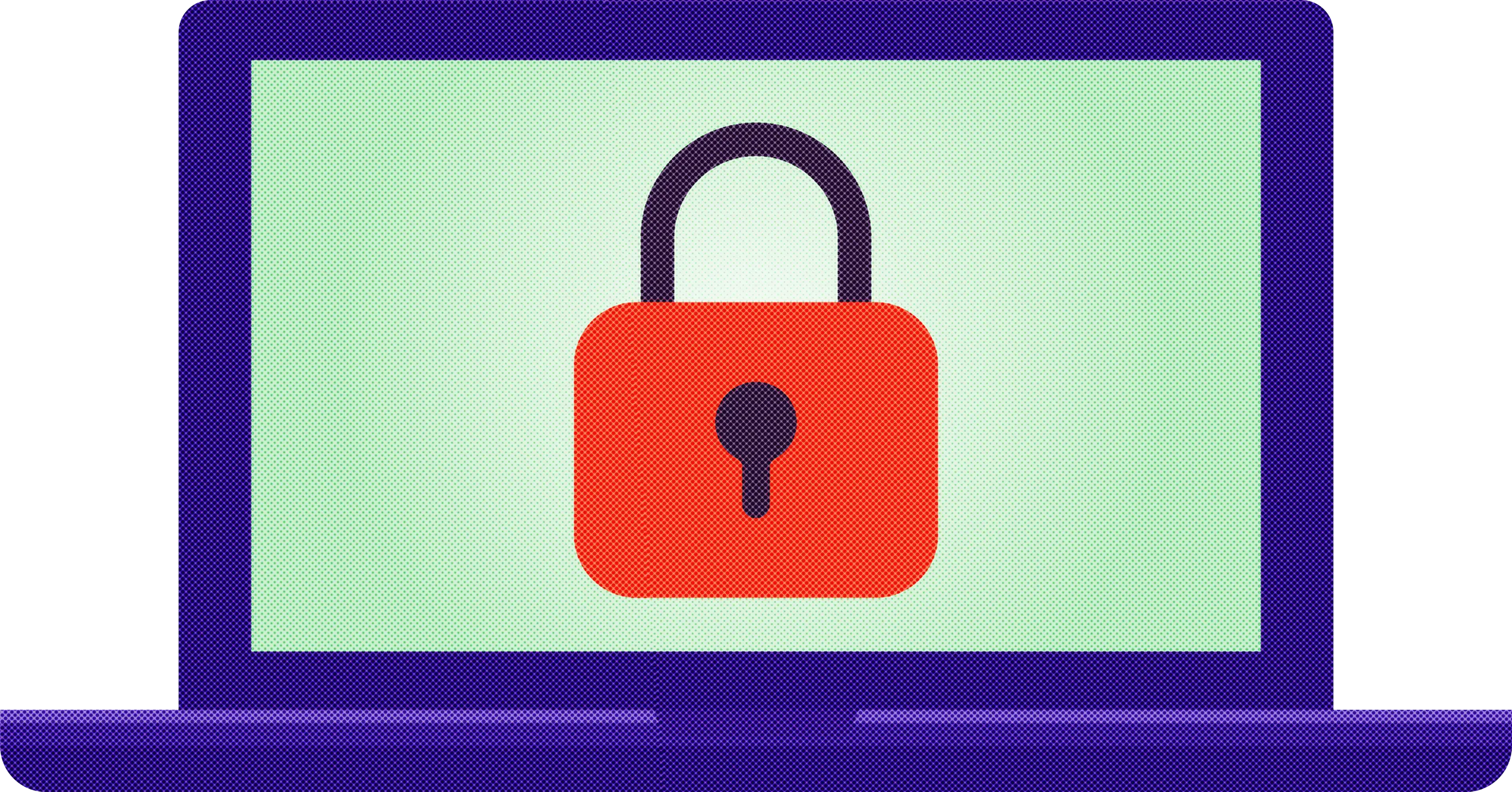 Locked Computer Screen Indicating Security