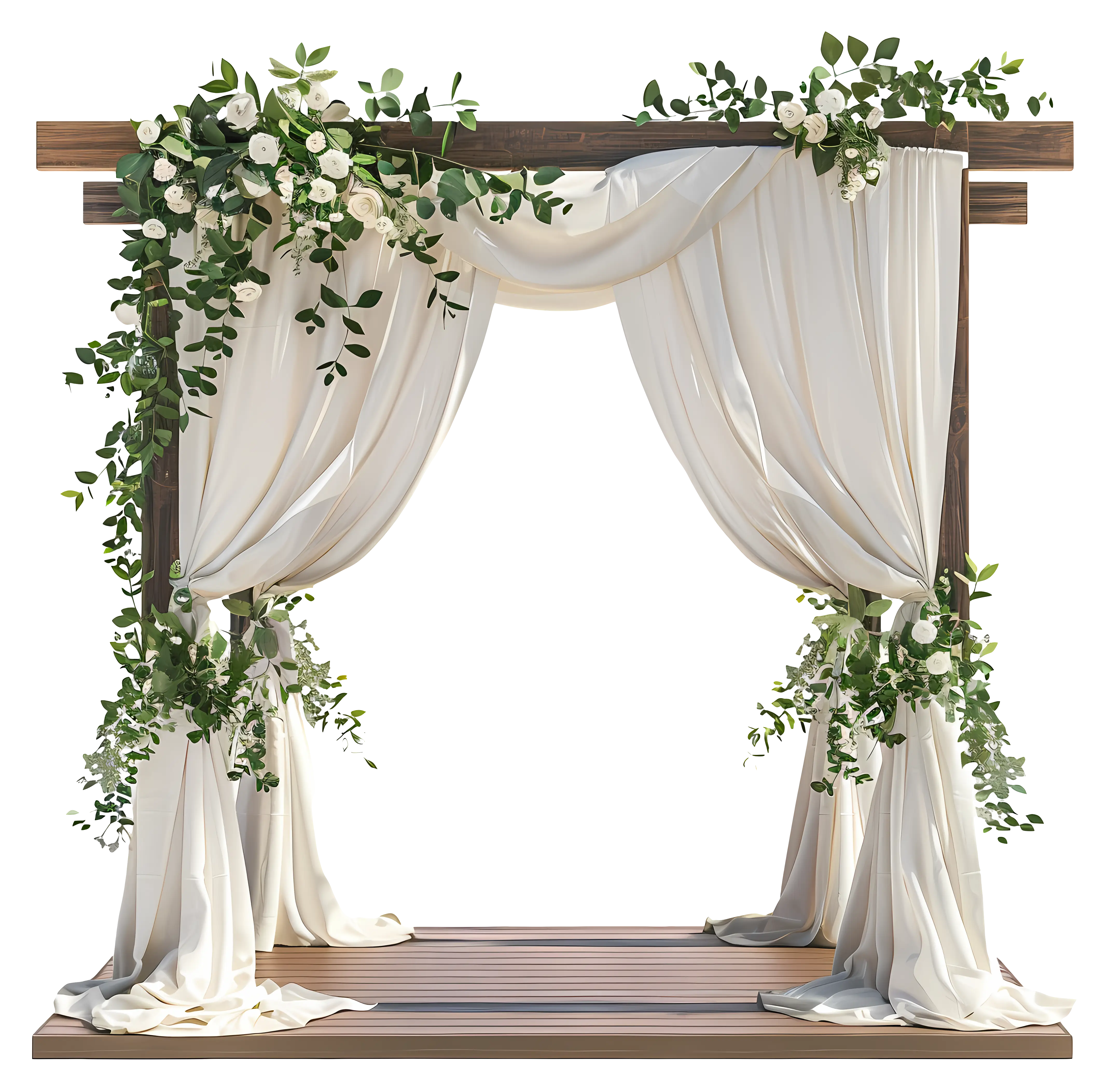 Elegant Wedding Arch with Flowers