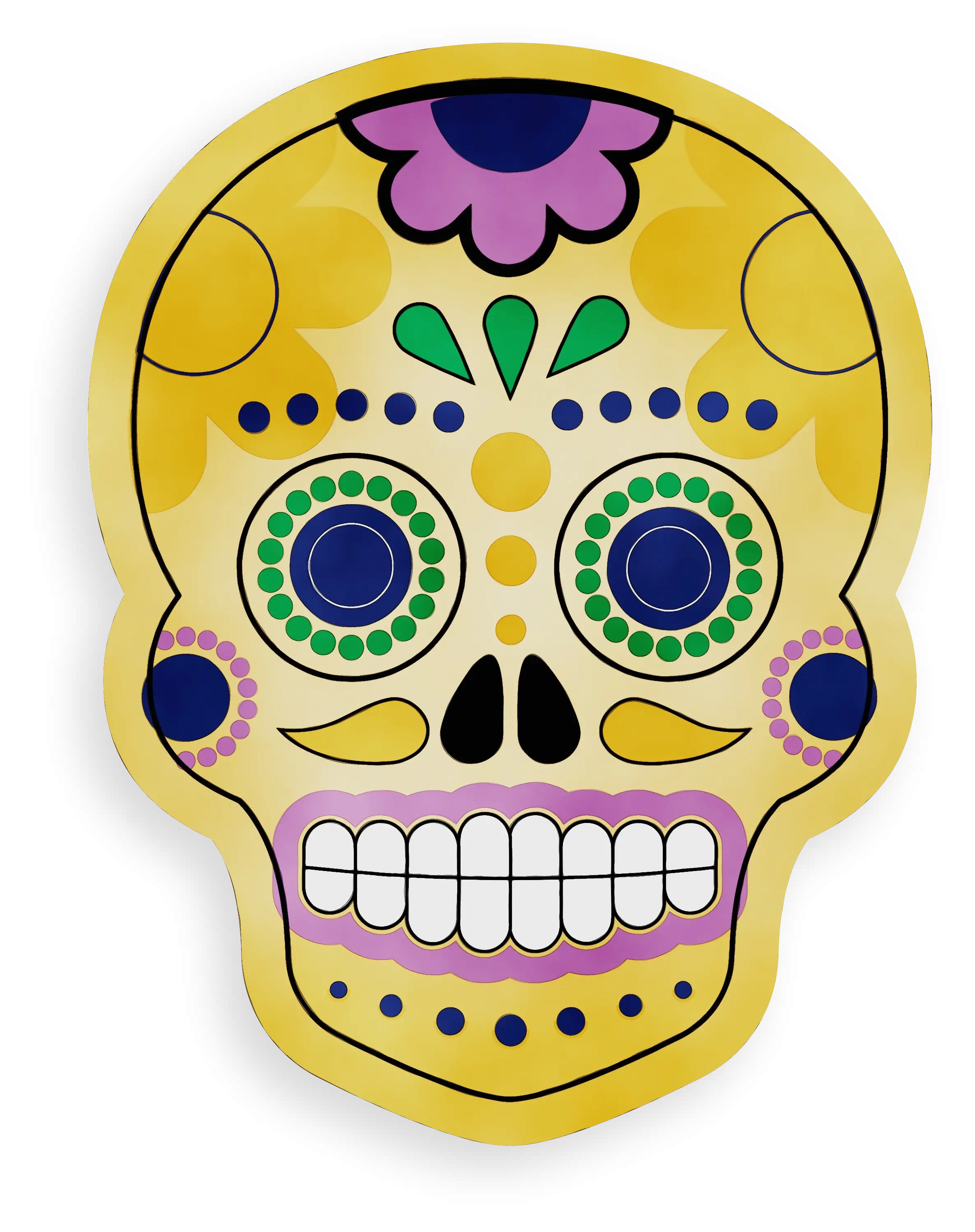 Colorful Sugar Skull for Day of the Dead