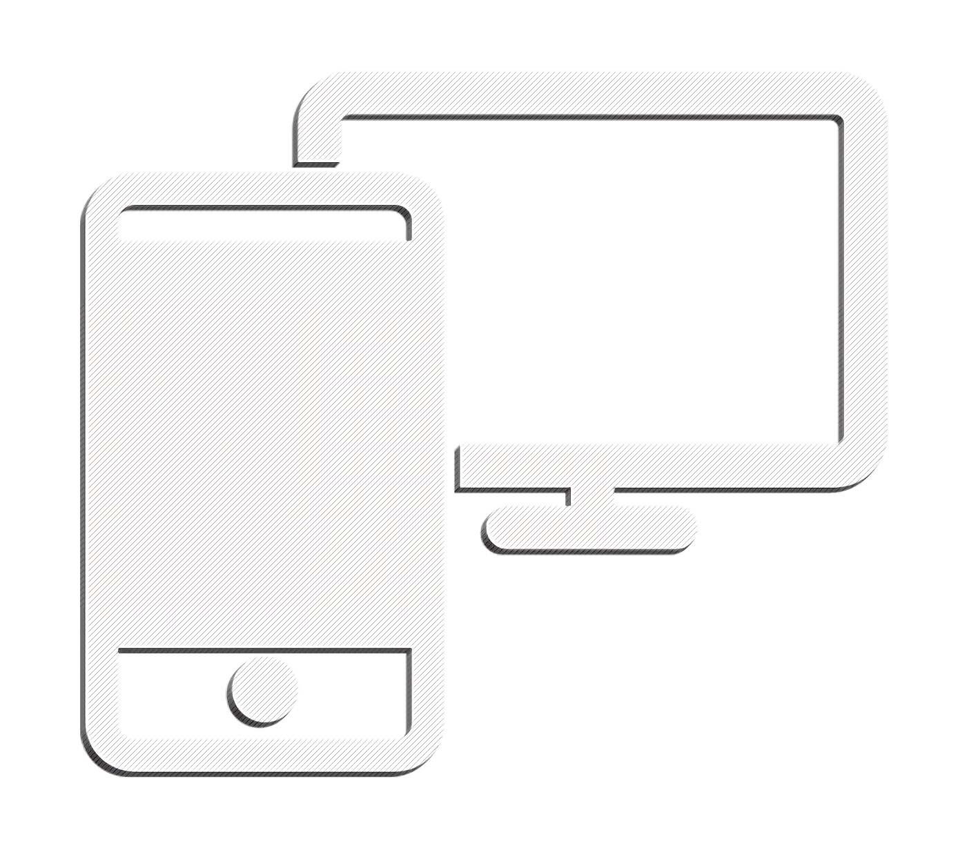 Mobile and Monitor Digital Outline Design