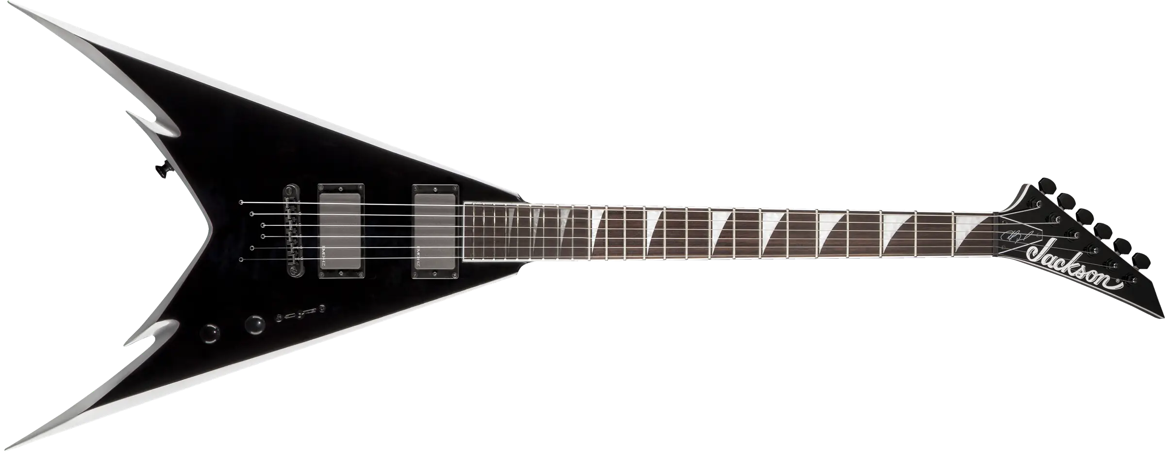 Black V-Shaped Electric Guitar
