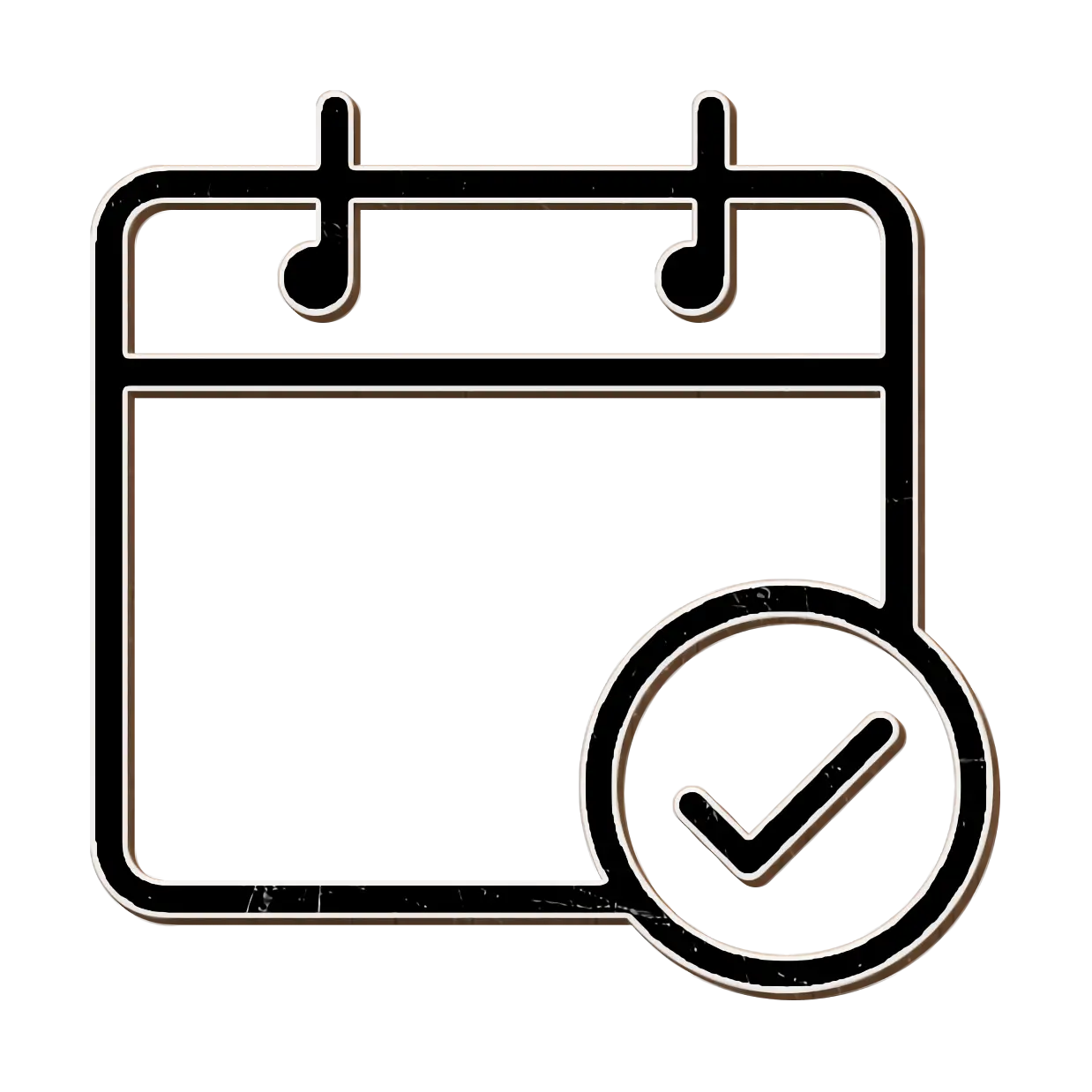 Calendar with Checkmark Icon