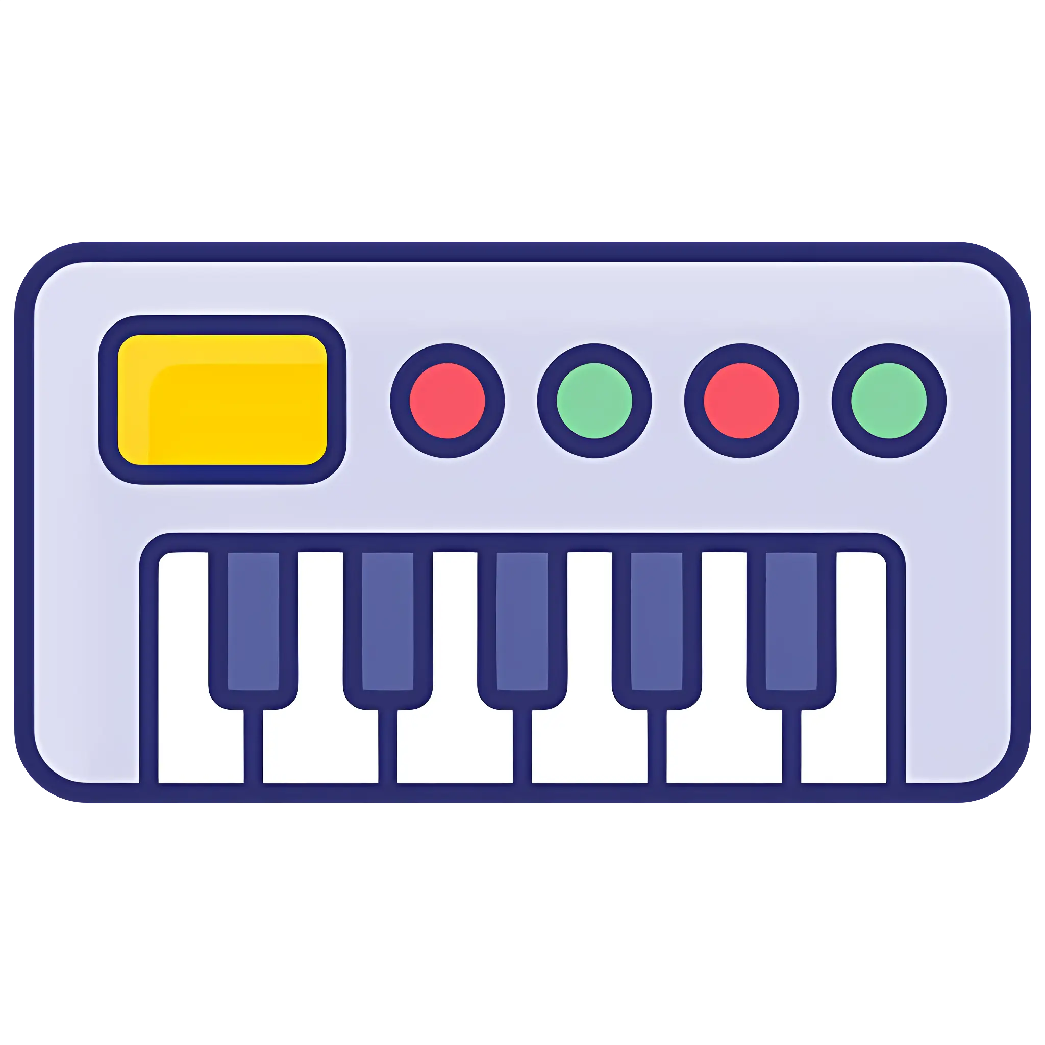 Digital Piano Keyboard Illustration