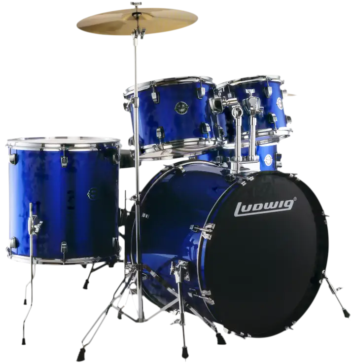 Blue Drum Set for Musical Performance
