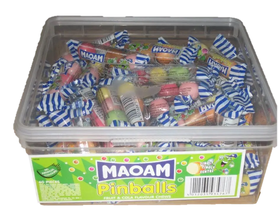 Box of Maoam Pinballs Candy