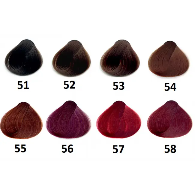 Hair Color Samples Chart