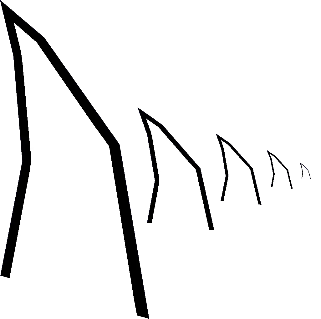 Shark Fins Emerging from Water