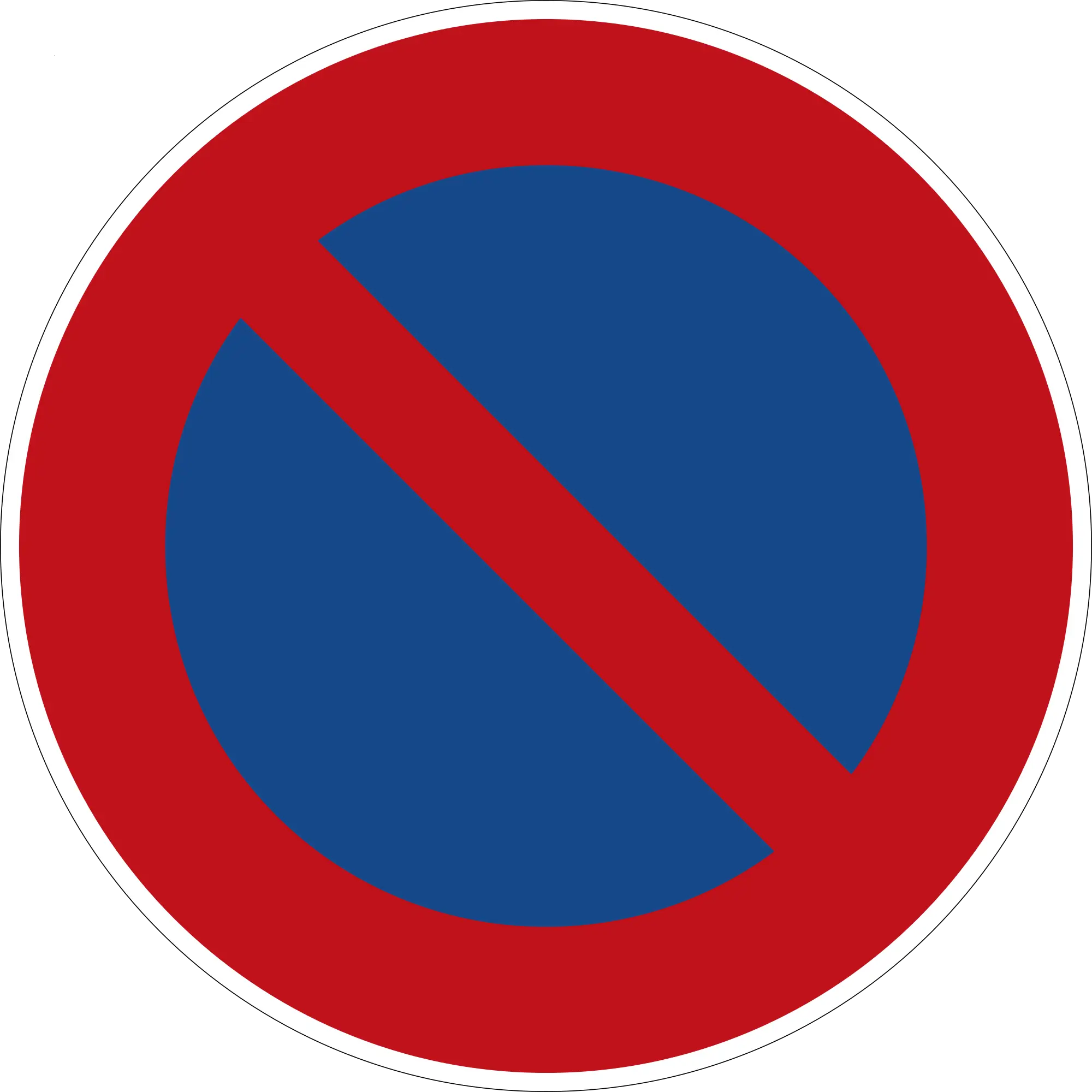 Circular No Parking Traffic Sign