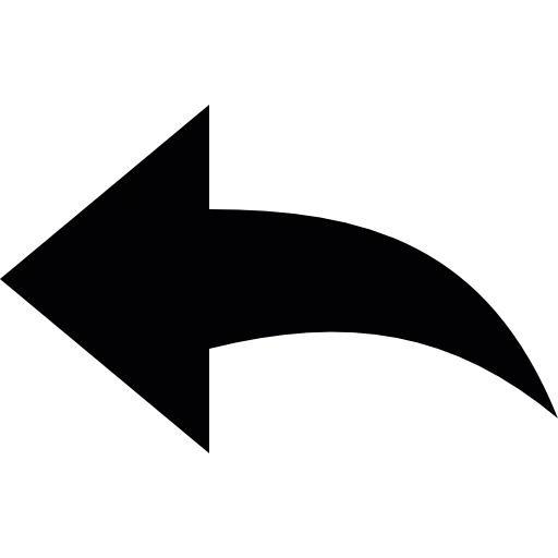 Curved Left Arrow for Navigation