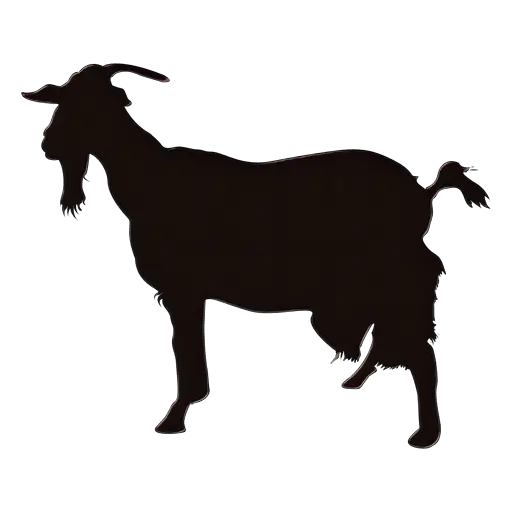 Black Goat Silhouette Illustration