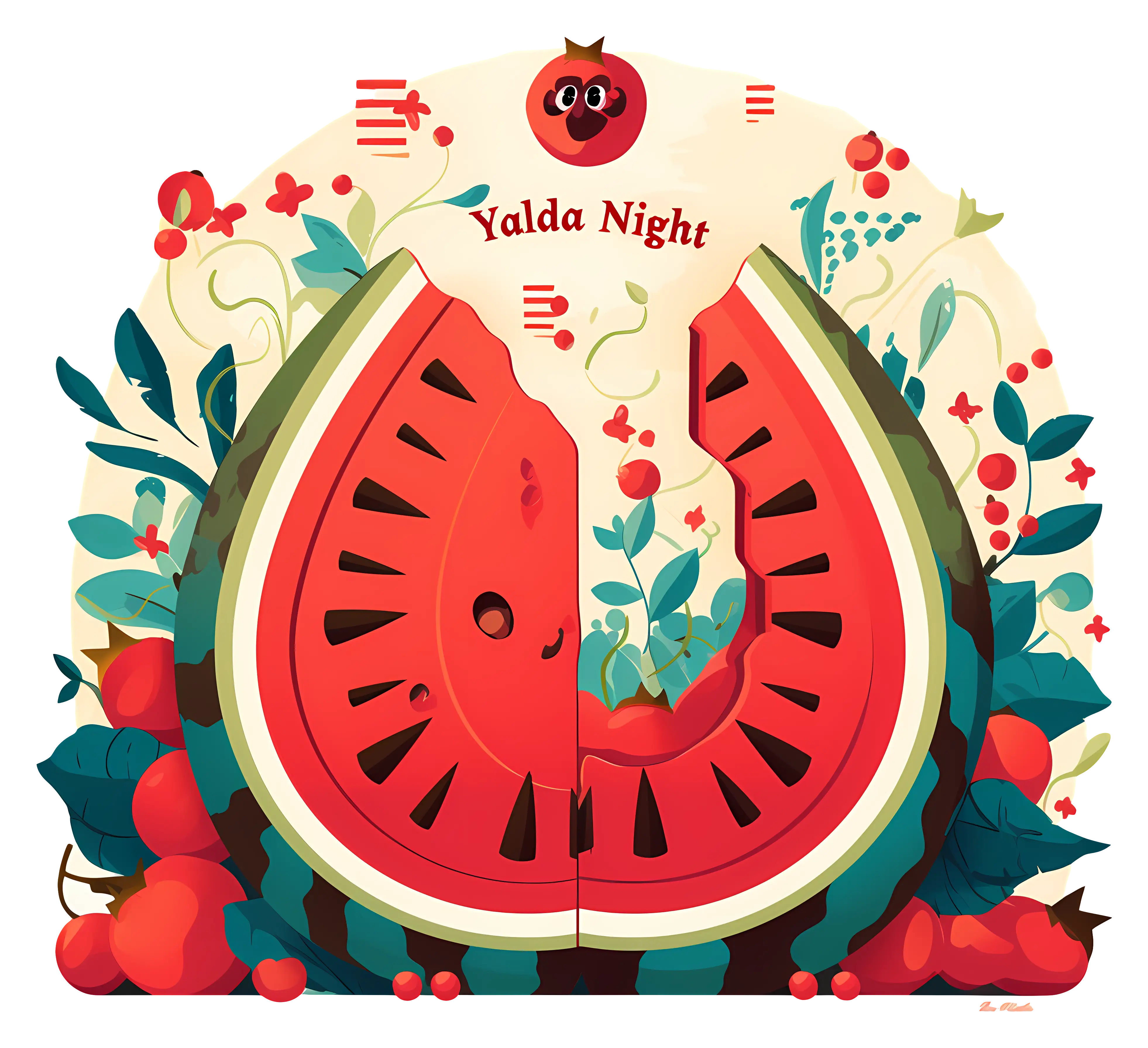 Watermelon Slice for Yalda Night