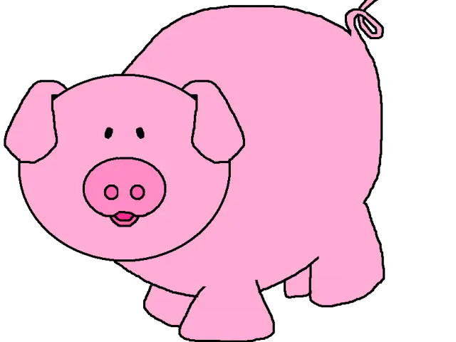 Pink Cartoon Pig Illustration