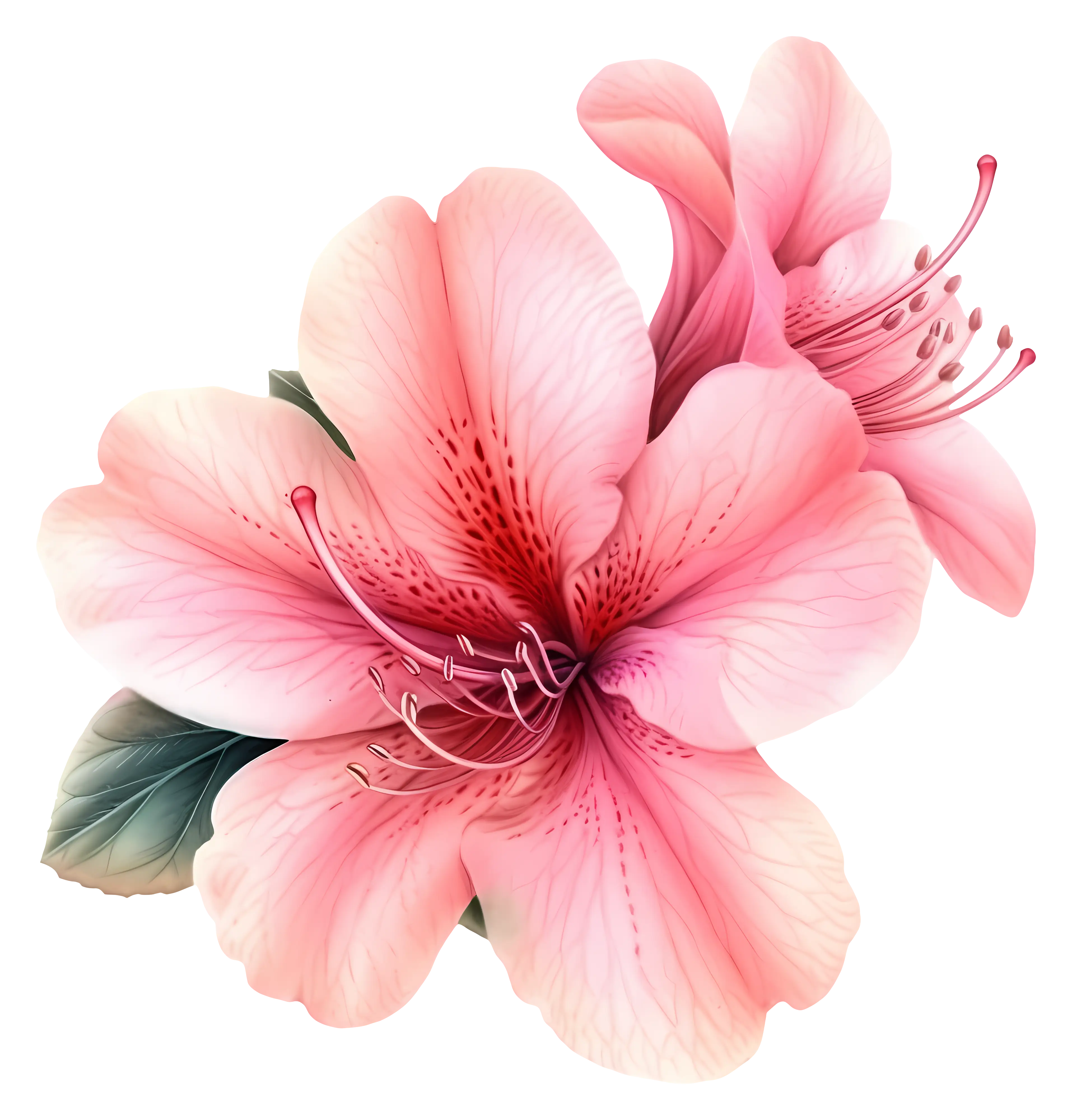 Beautiful Pink Hibiscus Flower Illustration
