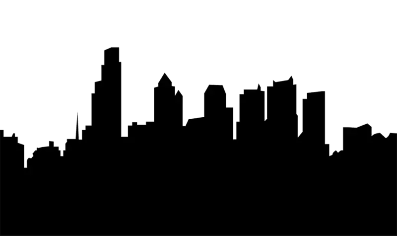 Black City Skyline Silhouette