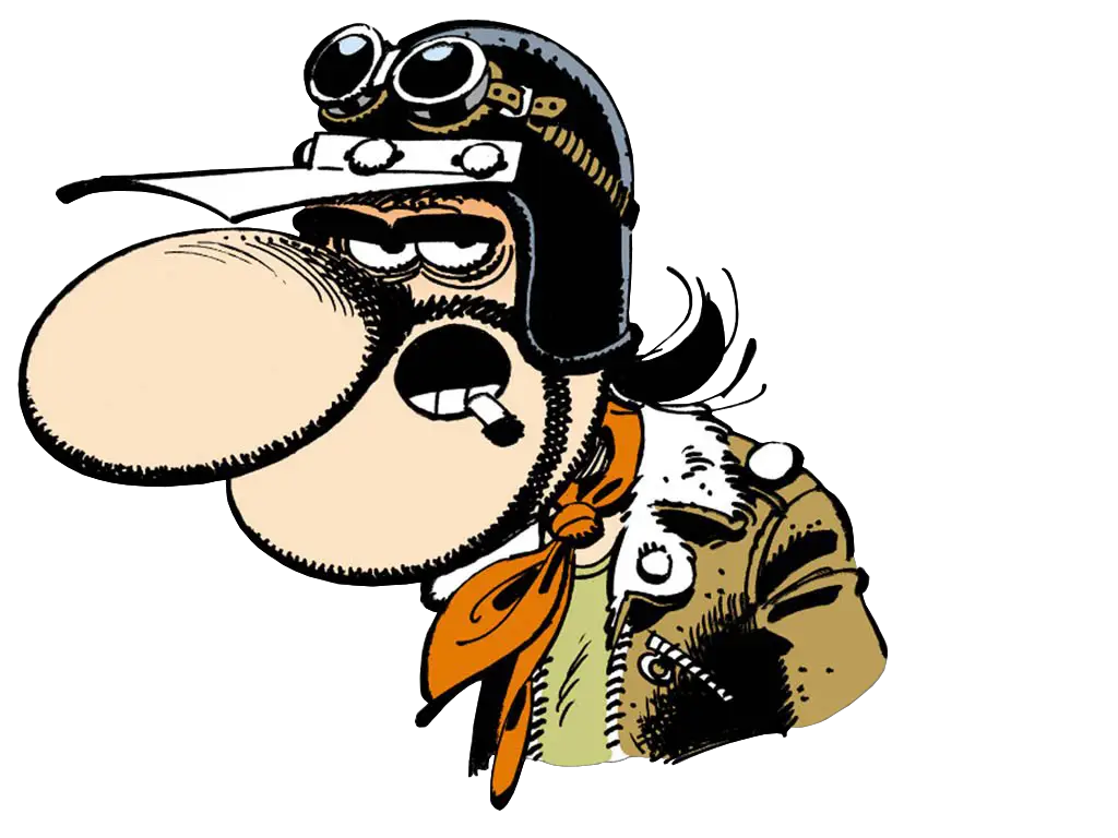 Cartoon Pilot with Vintage Look