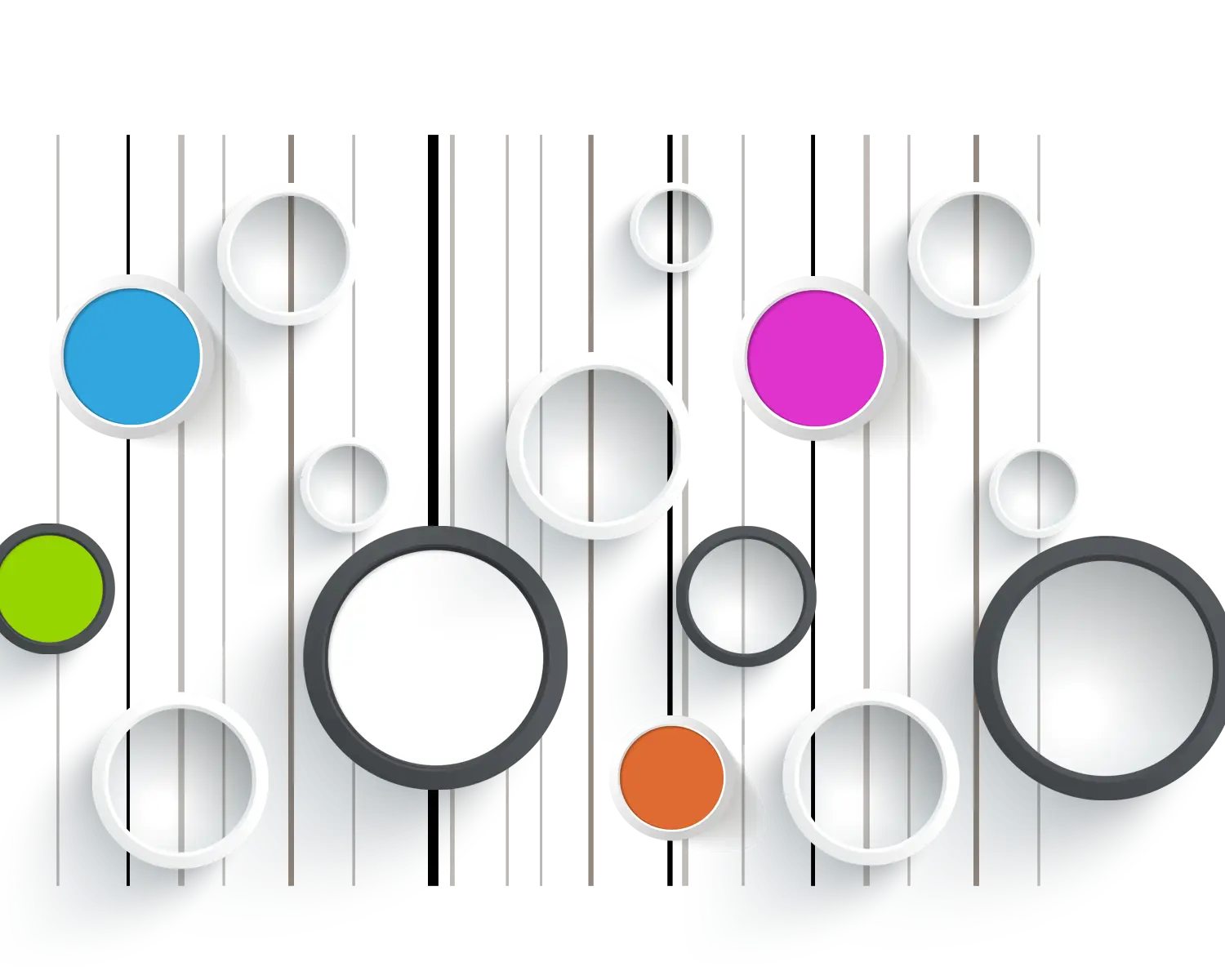 Colorful Circles and Lines Design