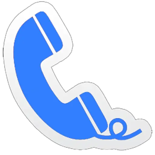 Blue Telephone Receiver Icon