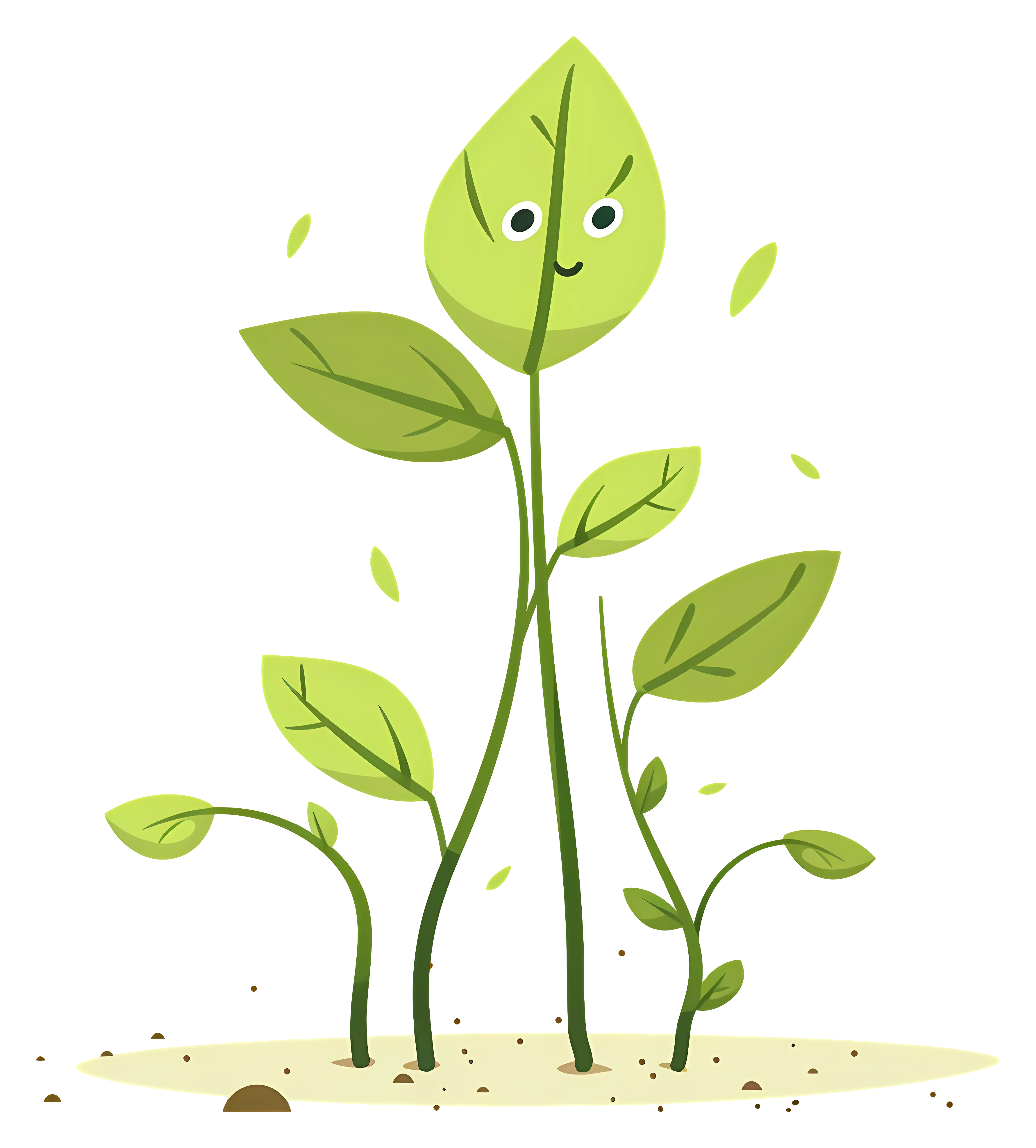 Happy Plant Cartoon