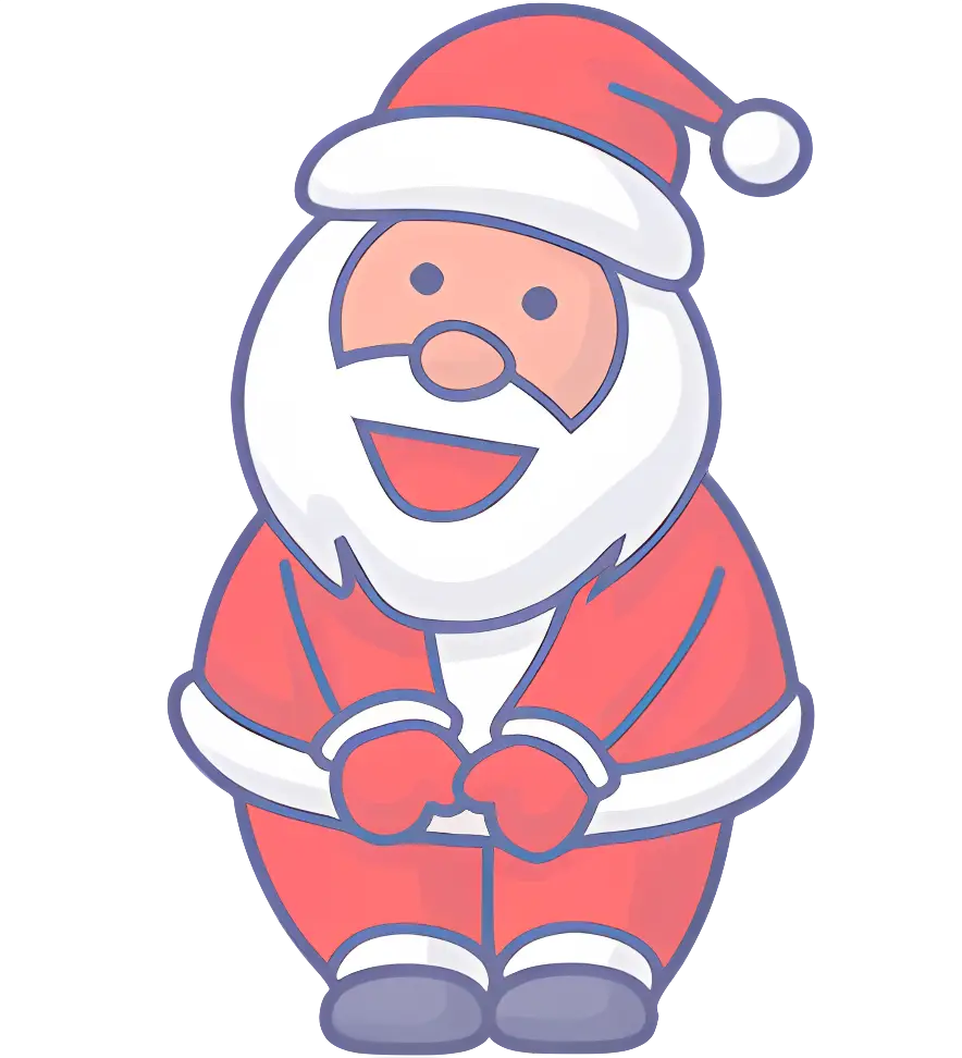 Cute Cartoon Santa Claus Illustration