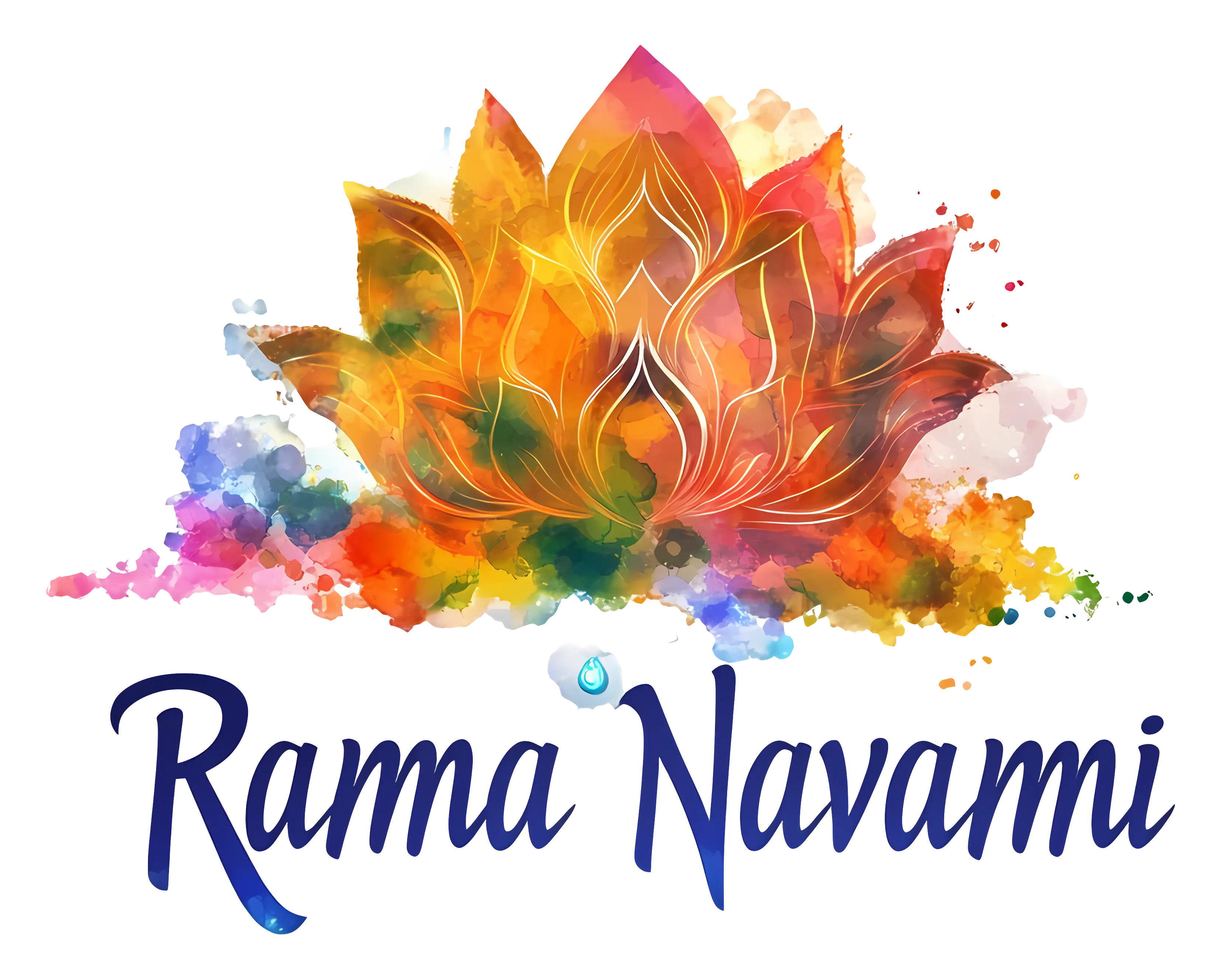 Colorful Lotus for Rama Navami Festival