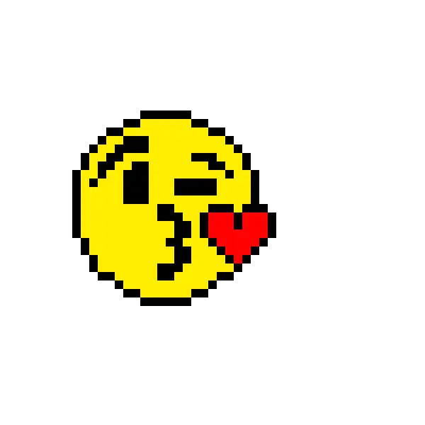 Pixel Kissing Emoji