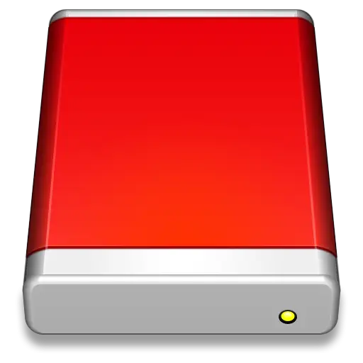 Red External Hard Drive