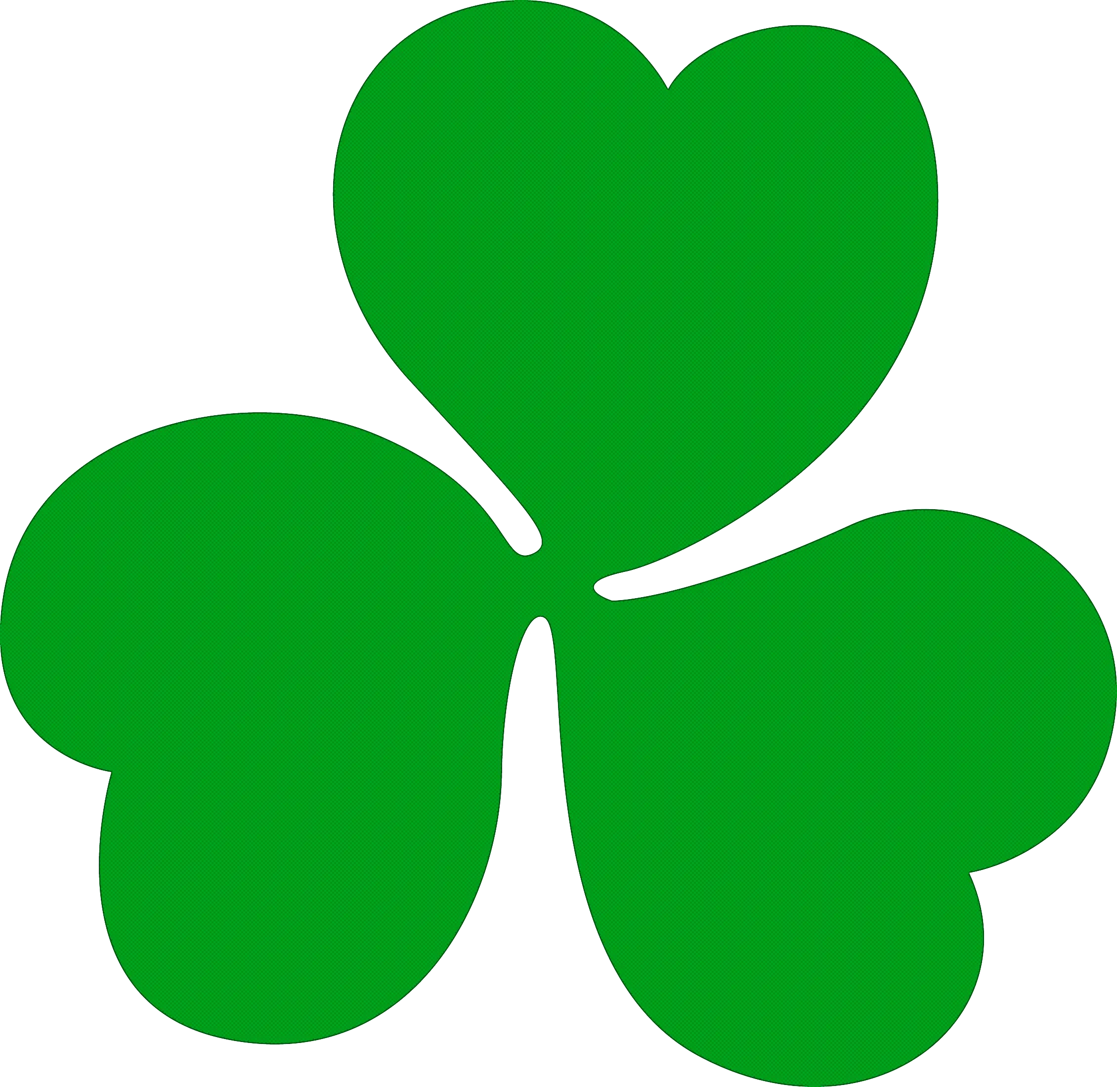 Green Shamrock Symbol for Luck