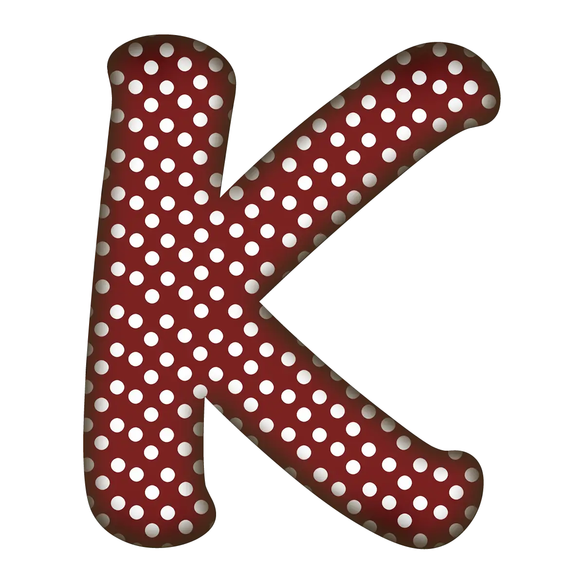 Polka Dot K Letter Design