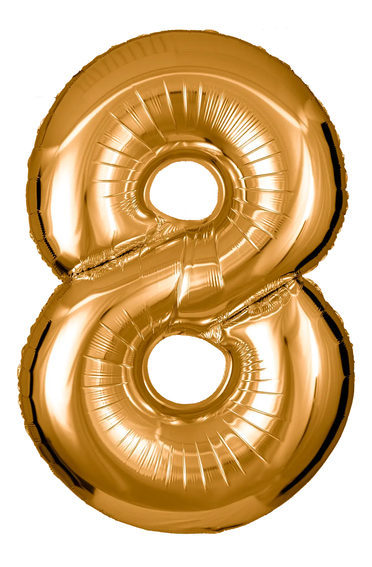 Gold Number 8 Balloon for Celebrations