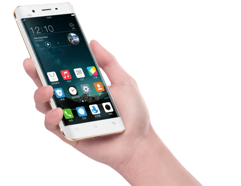 Hand Holding Smartphone with App Icons