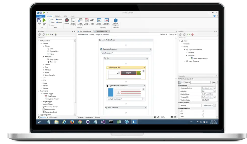 Laptop with Software Interface