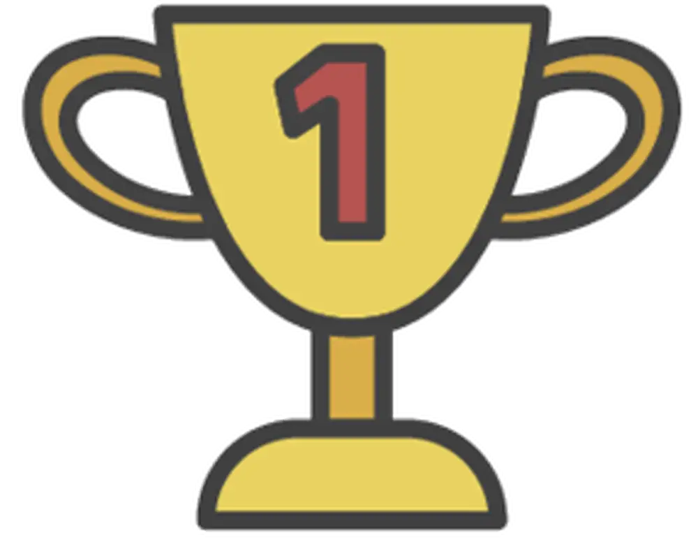 Number One Golden Trophy Illustration