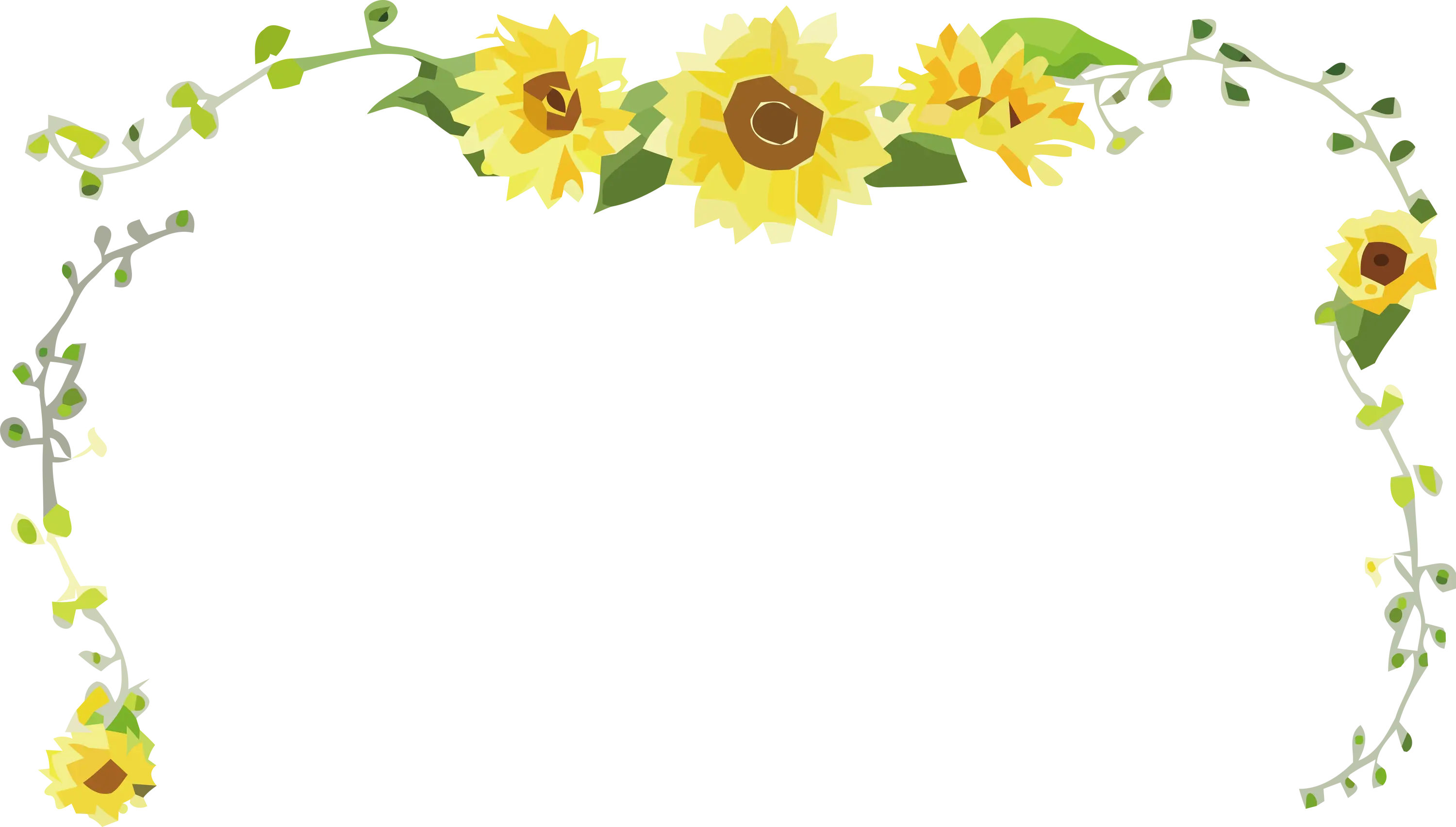 Sunflower Decorative Frame Border