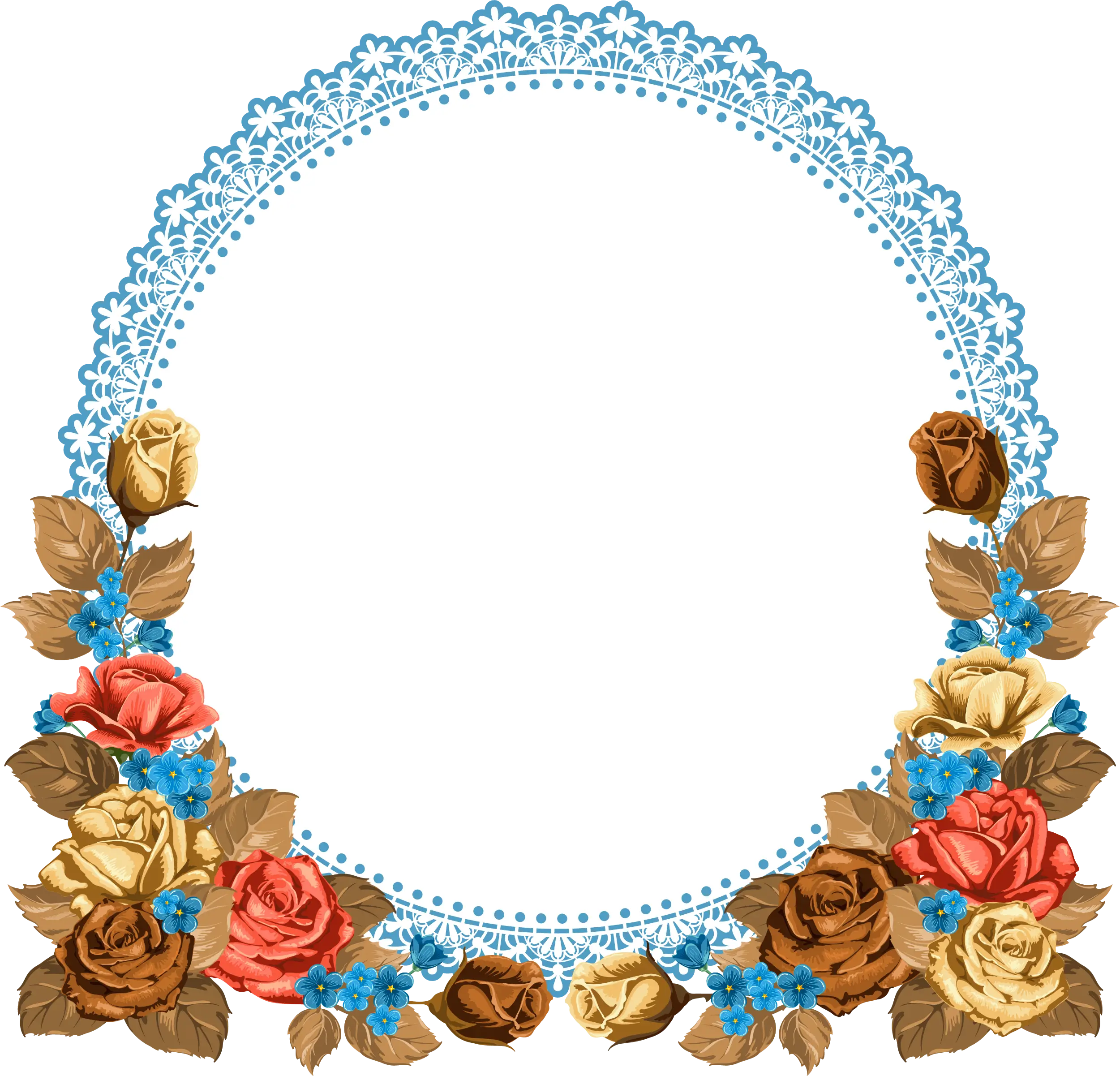 Circular Floral Frame