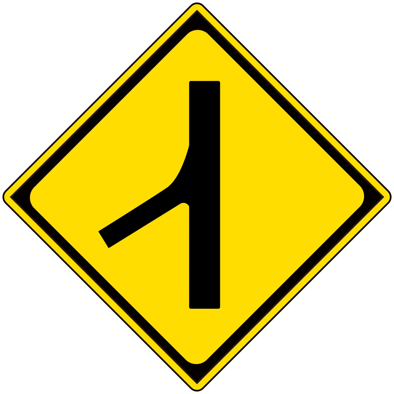 Road Intersection Warning Sign