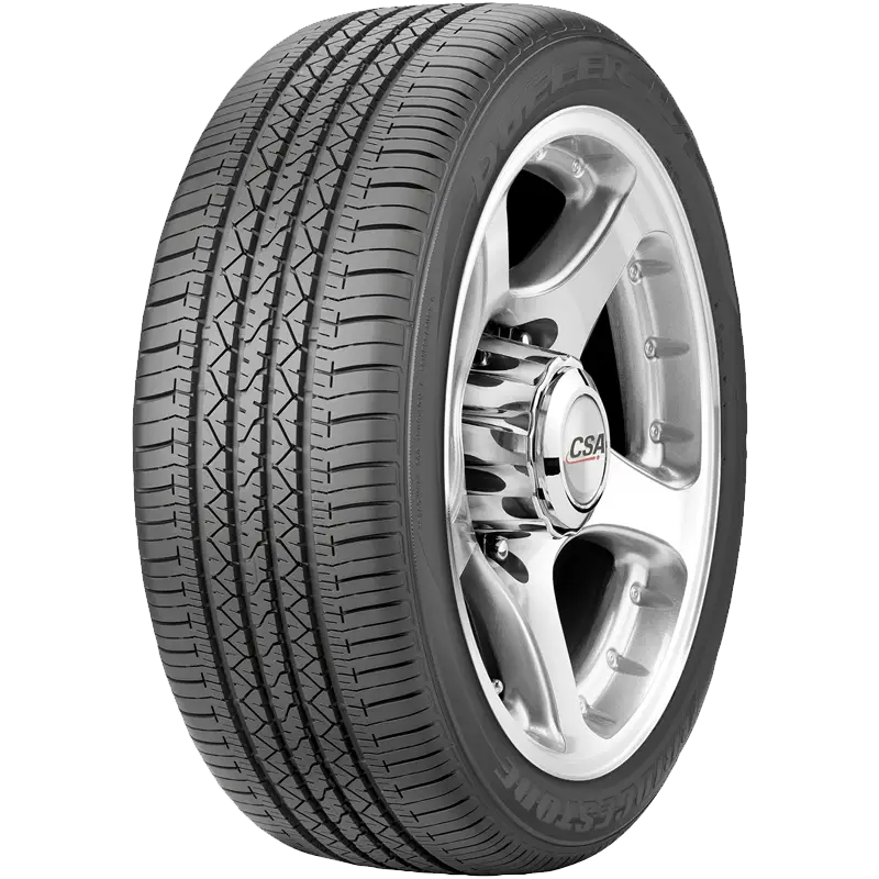 Car Tire with Detailed Tread Design
