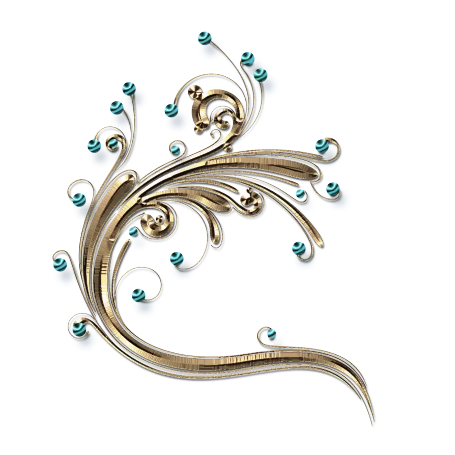 Golden Decorative Flourish Design