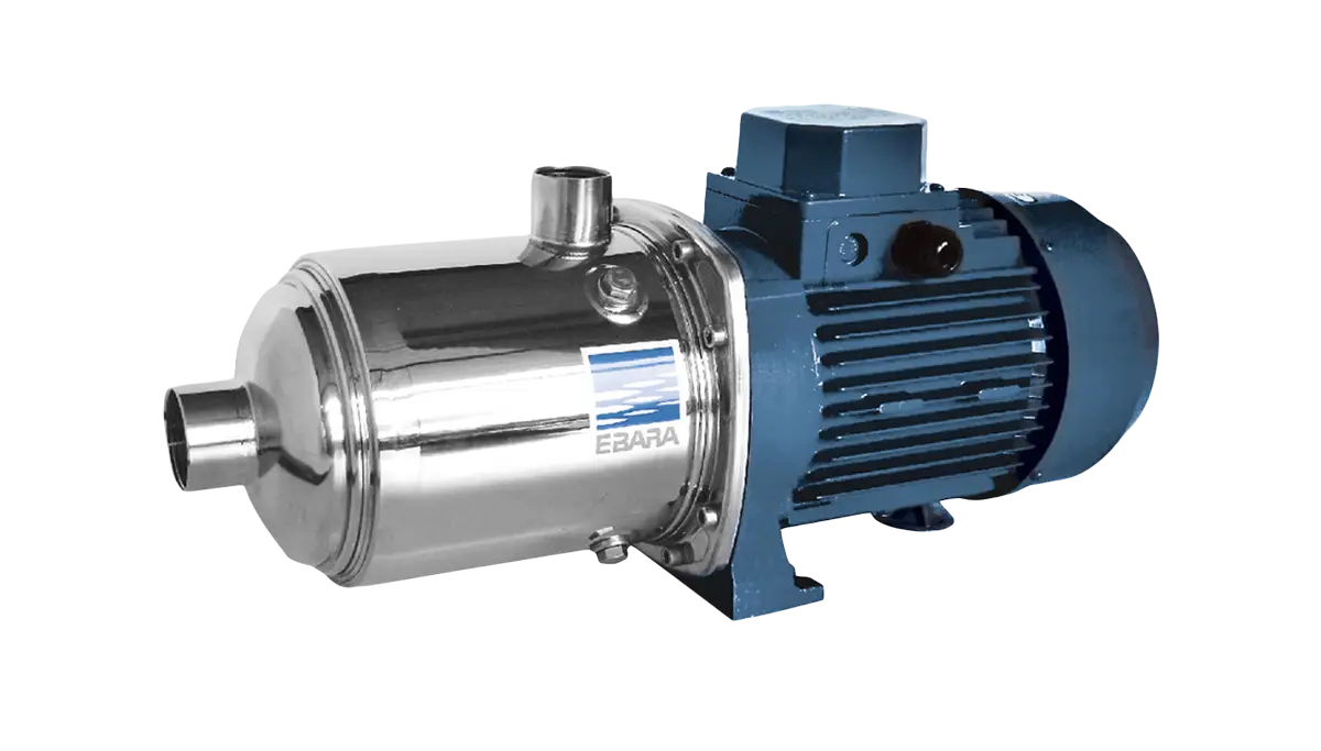 Electric Water Pump with Blue and Silver Design