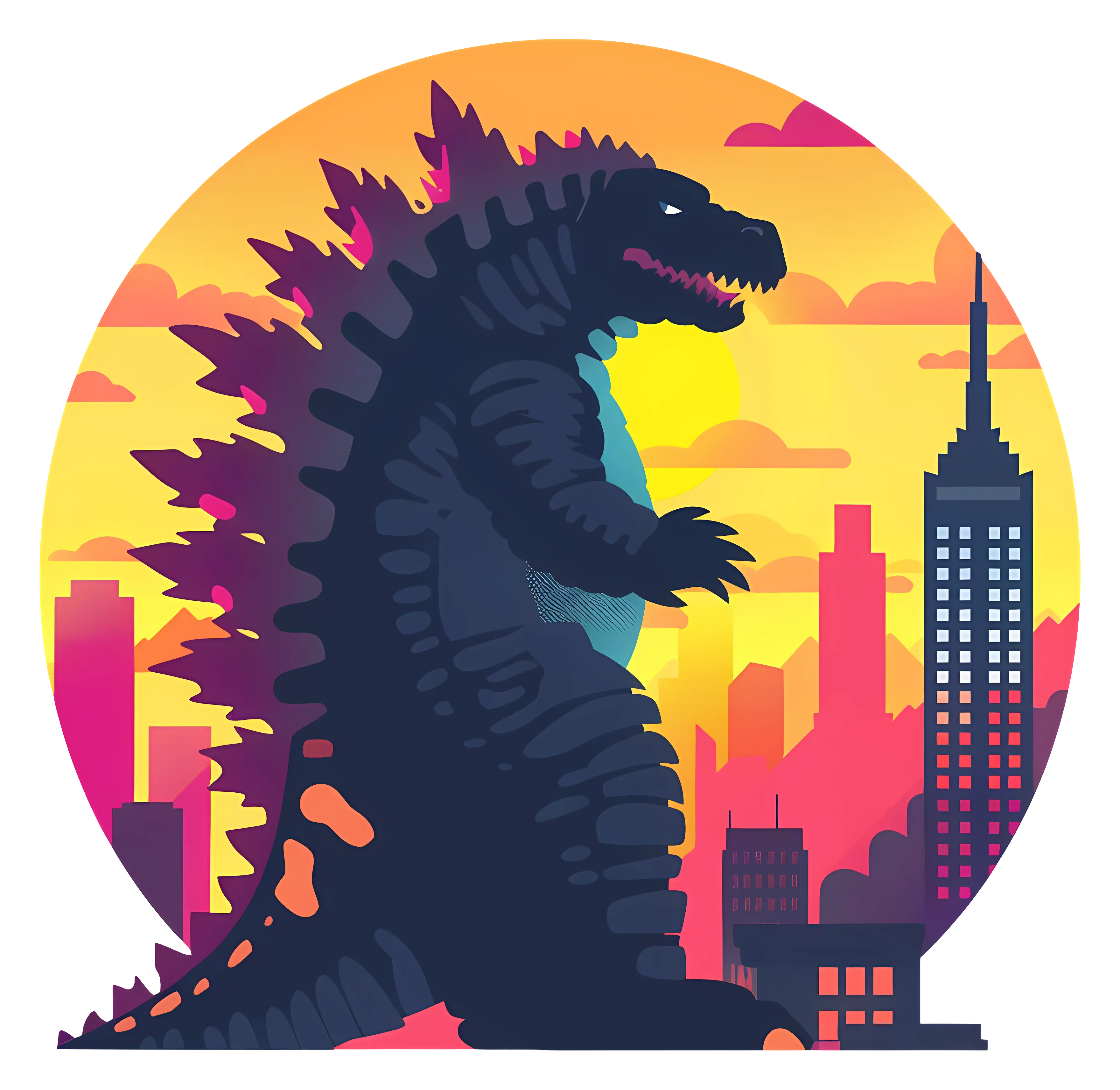 Giant Monster in Urban Cityscape